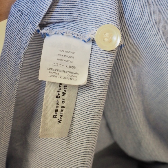 Madewell Button Back Striped Tee Blue White - Picture 6 of 6